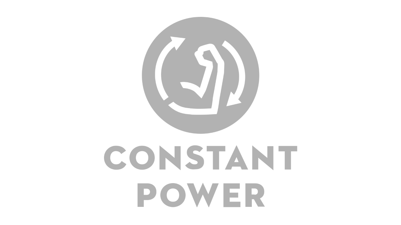 Ikon egy behajlított felkarral és két nyíllal az óramutató járásával megegyező irányban, alatta a „Constant Power” felirattal